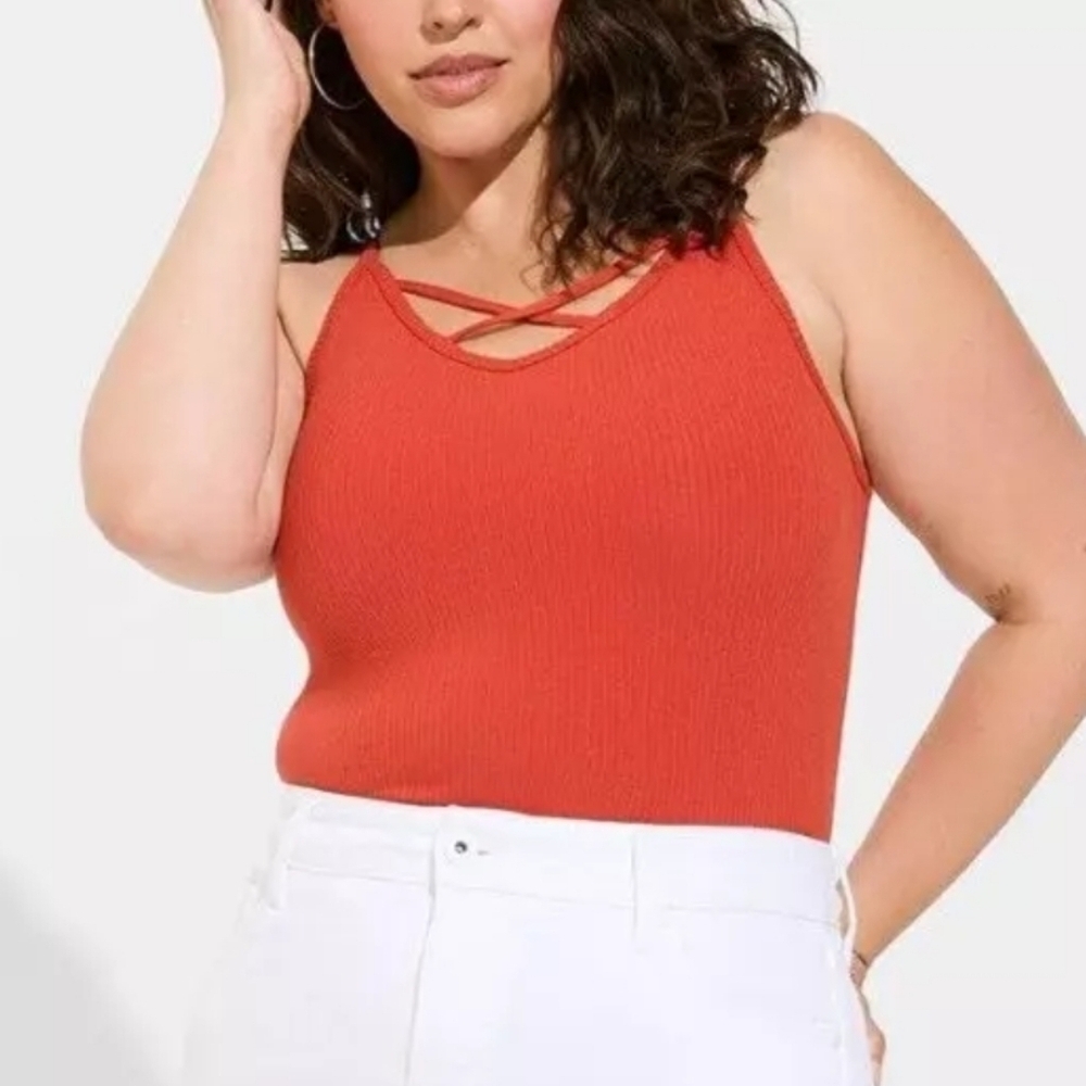 Torrid Everyday Rib Cross Front Cami